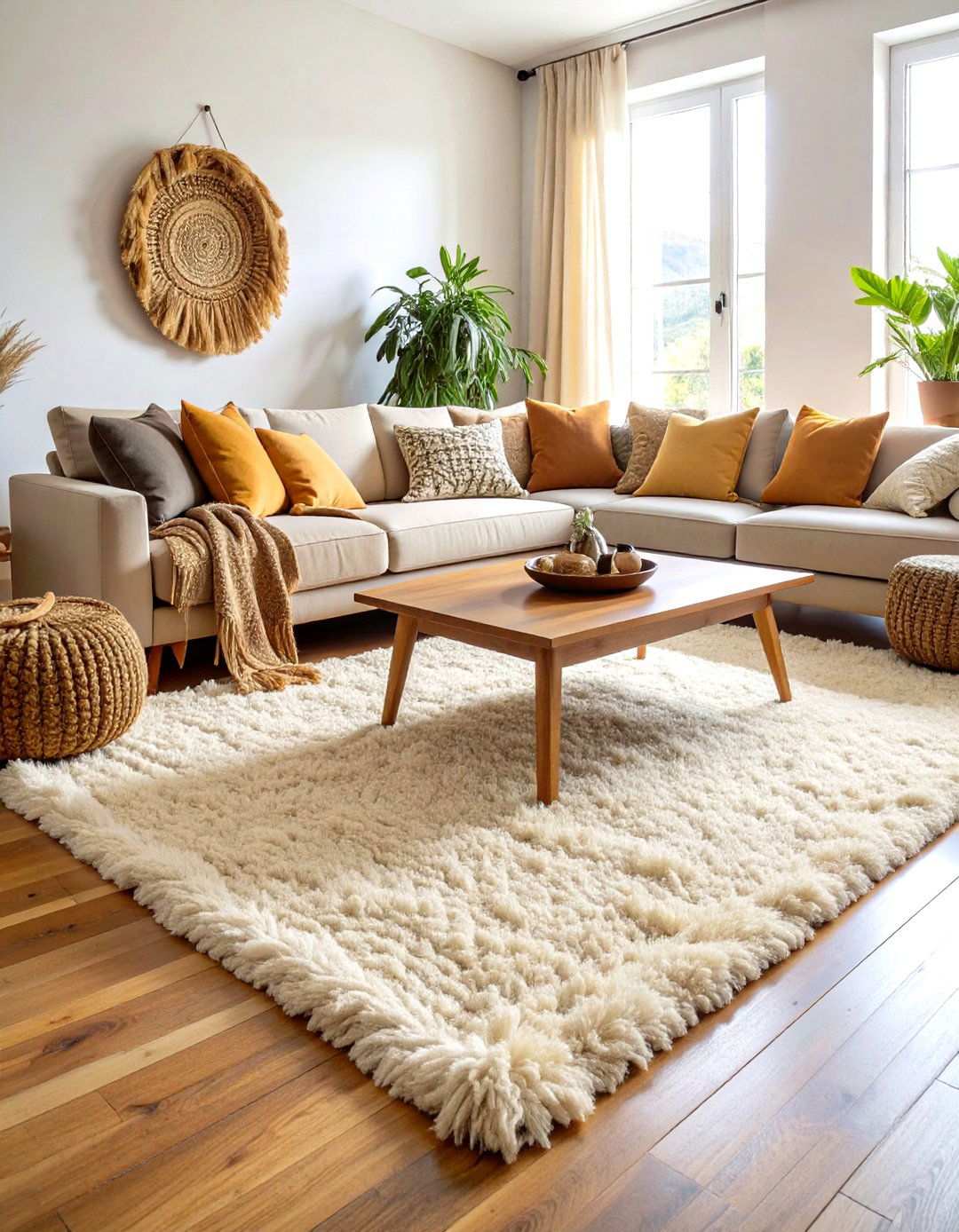 Shag Carpets and Textured Rugs Create Cozy Foundations - 20 70s Living Room Ideas