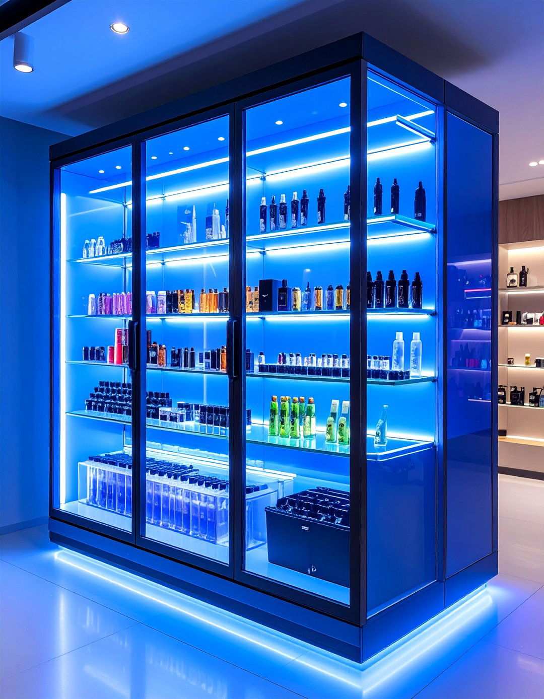 Showcase Shelf Arcade Room Storage - 20 Arcade Room Ideas