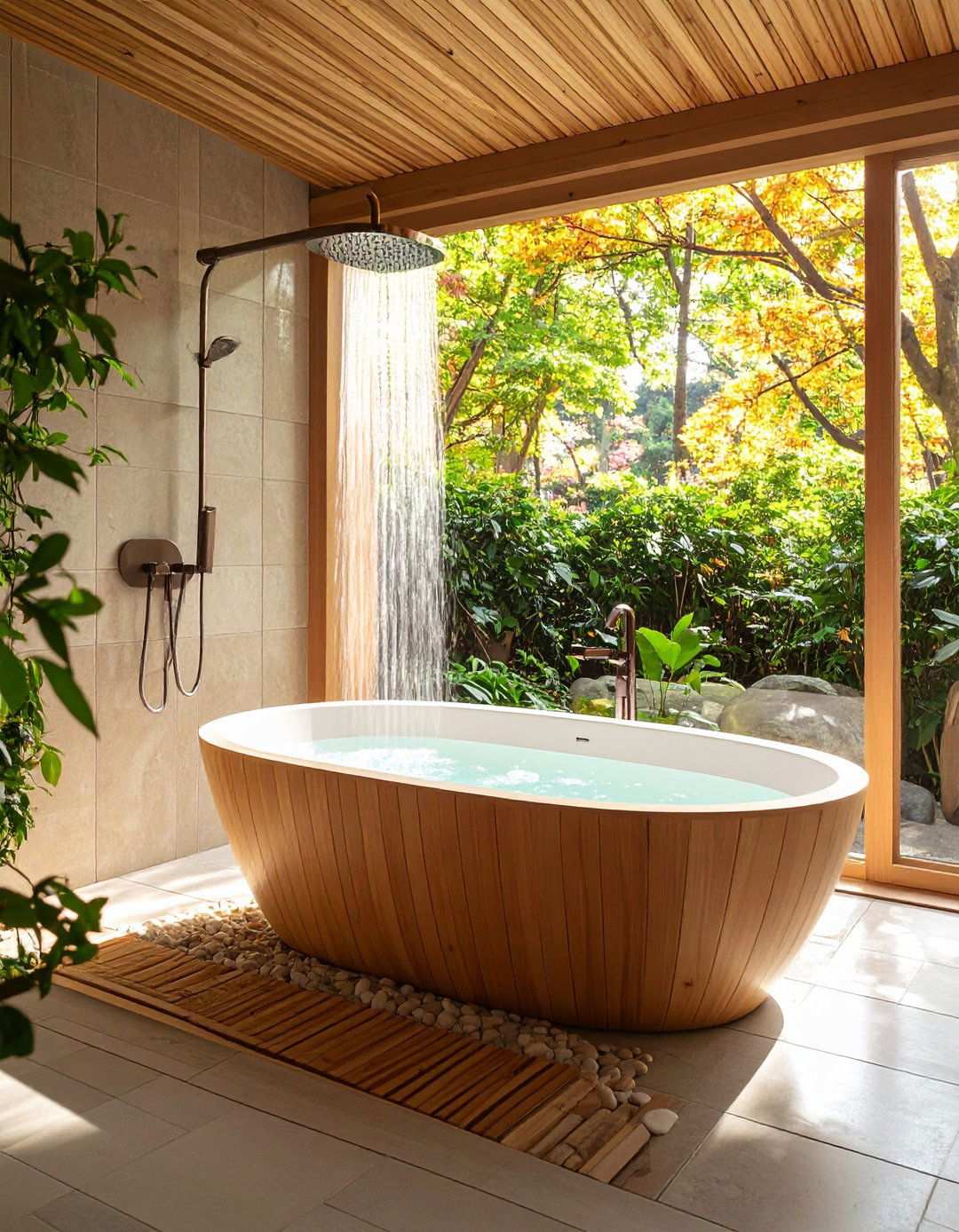 Shower Plus Japanese Soaking Tub Combo - 20 Bathroom Shower Ideas
