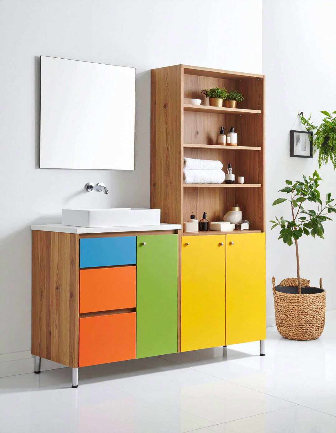 Slim Tallboy Bathroom Cabinet Towers to the Ceiling - 20 Bathroom Cabinet Ideas