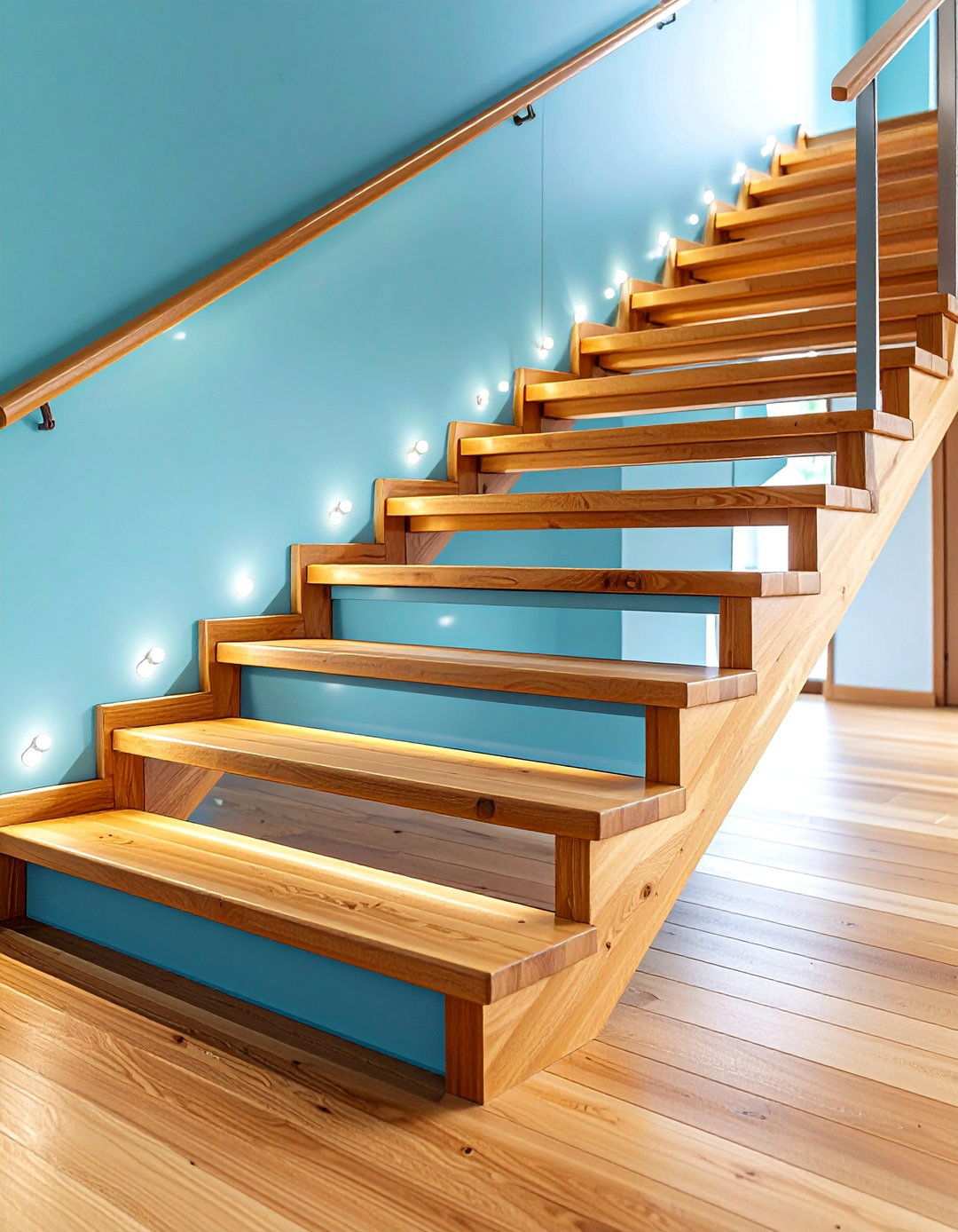 Slip Resistant Finish Basement Stairs - 20 Basement Stair Ideas
