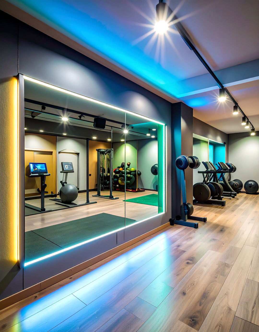 Smart Fitness Hub Adds Coaching to Your Basement Gym - 20 Basement Gym Ideas