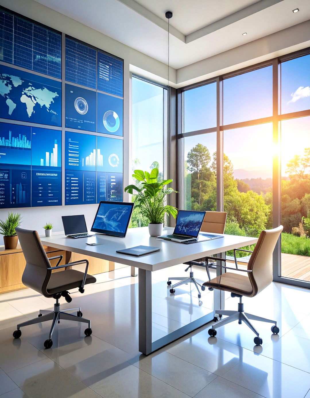 Smart Glass s Interior Design with Adaptive Transparency Technology - 20 2100s Interior Design Ideas