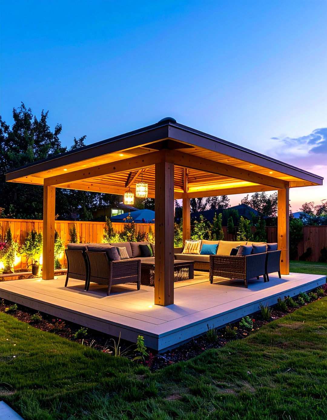 Smart Tech Gazebo With App Control - 20 Backyard Gazebo Ideas