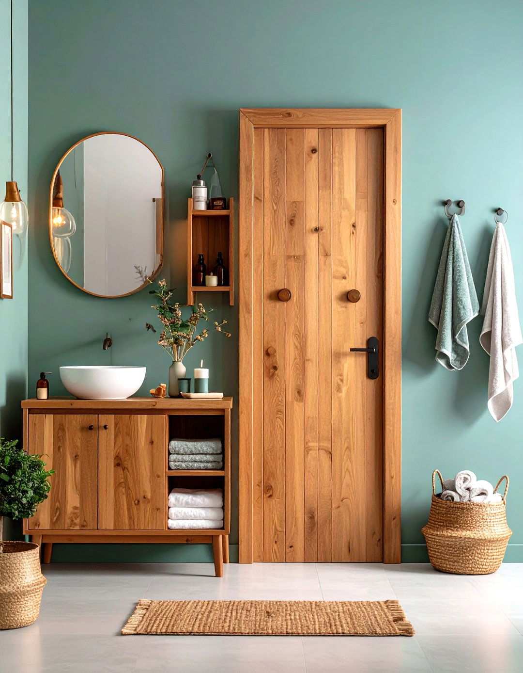 Smart Touchless Bathroom Door - 20 Bathroom Door Ideas