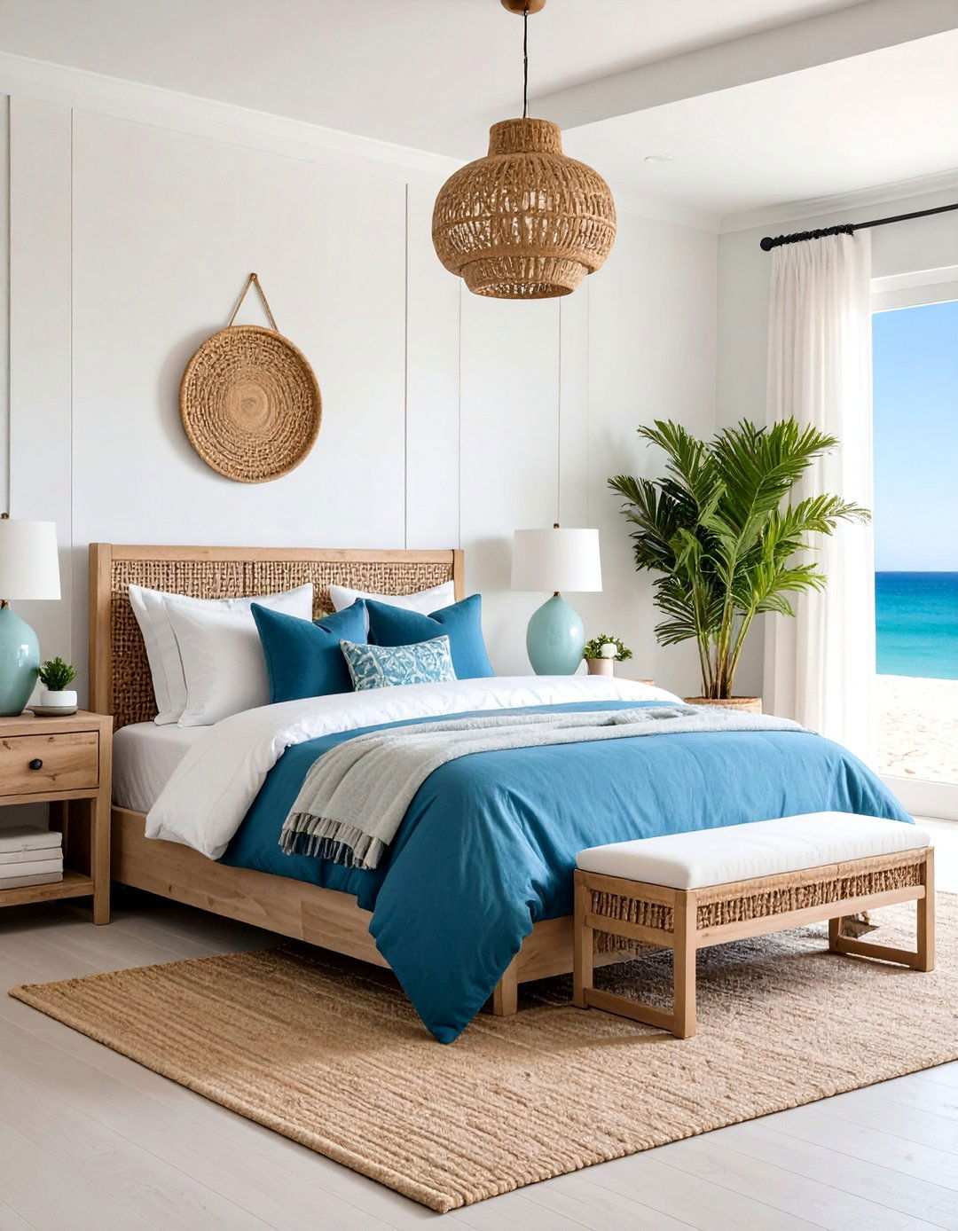 Soft Sand and Sea Color Palette Raises Beach Bedroom Calm - 20 Beach Themed Bedroom Ideas