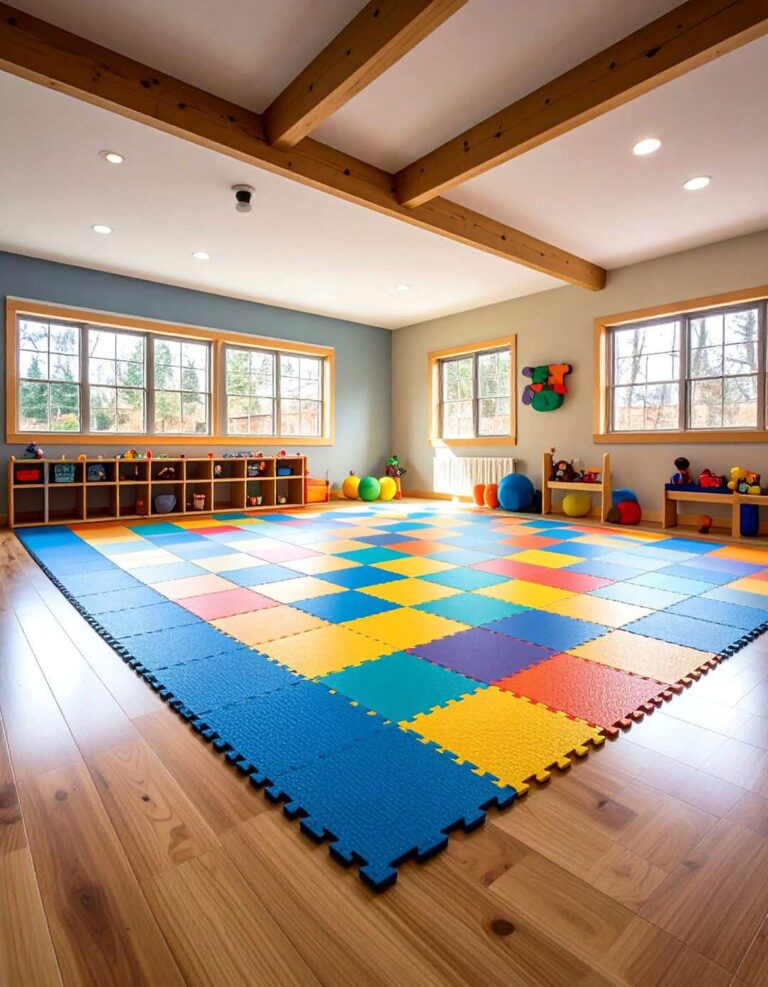 Soft Surface Basement Playroom Flooring Solutions - 20 Basement Playroom Ideas