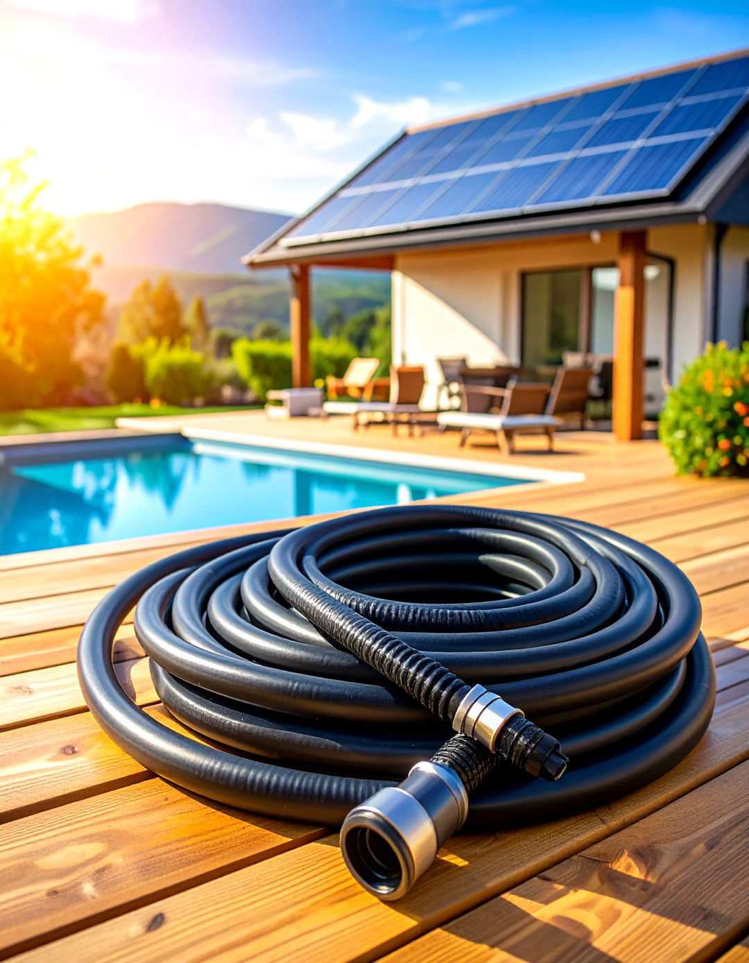 Solar Heated Black Hose Hack - 20 Backyard Pool Ideas on a Budget