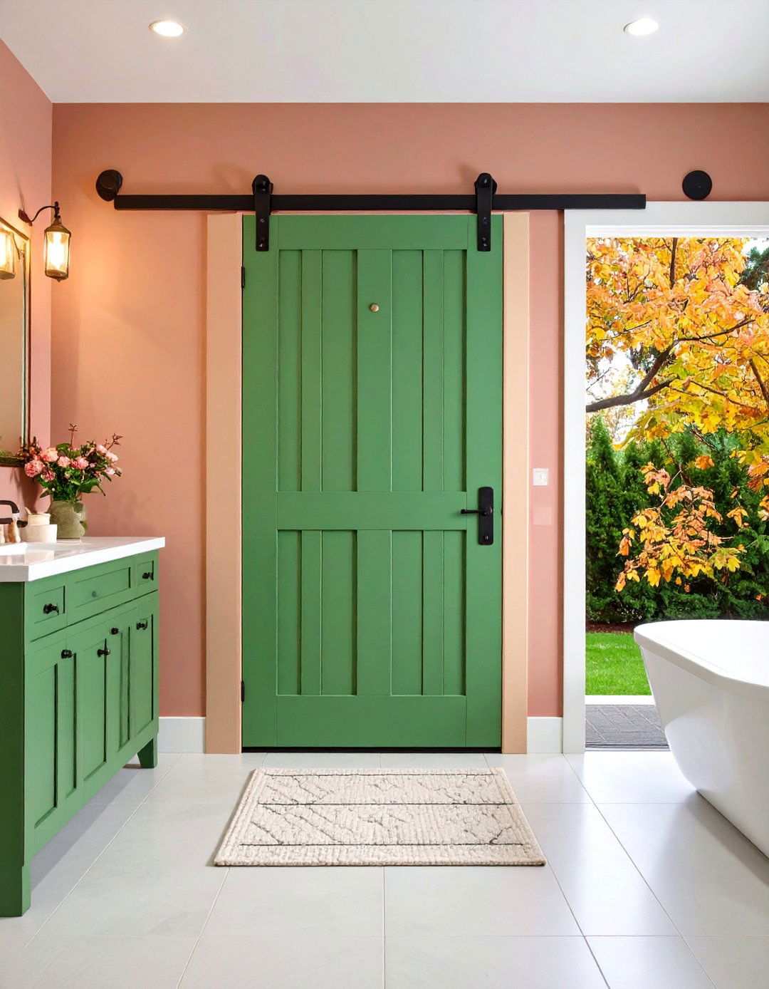 Sound Sealed Barn Door for Added Privacy - 20 Bathroom Barn Door Ideas