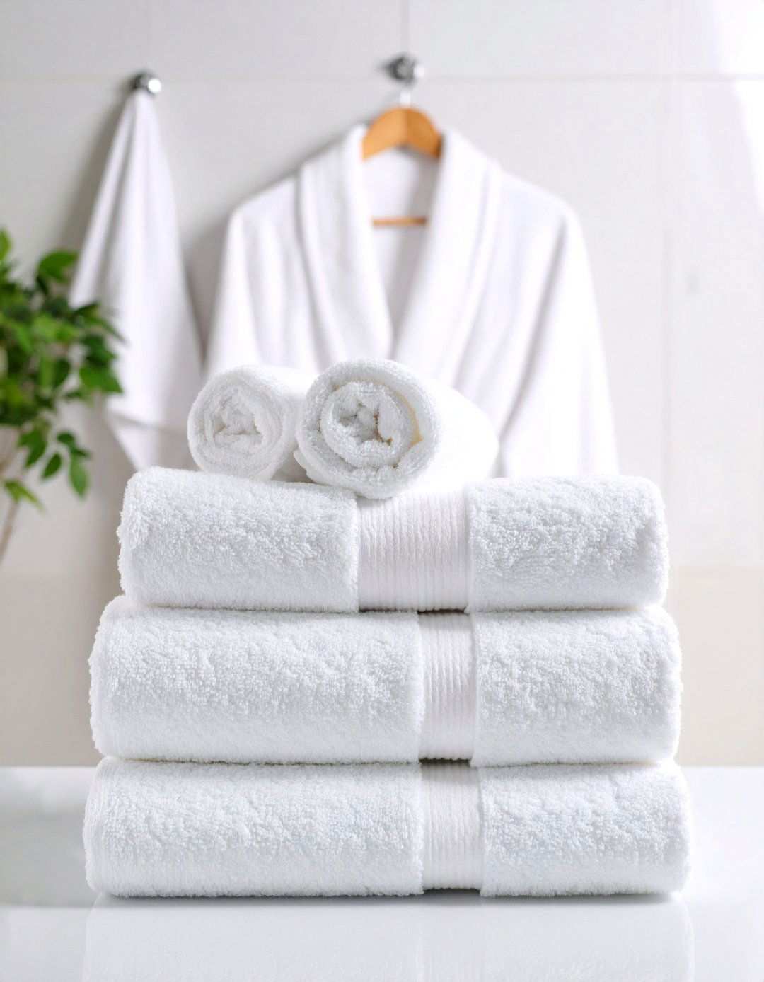 Spa Like White Towels Elevate Bathroom Freshness - 20 Bathroom Staging Ideas