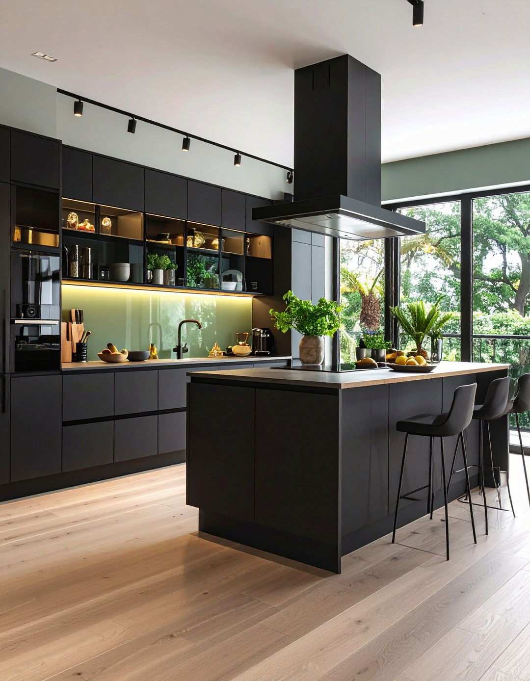 Space Amplifying Tricks for Small Kitchens - 20 Black Kitchen Cabinet Ideas