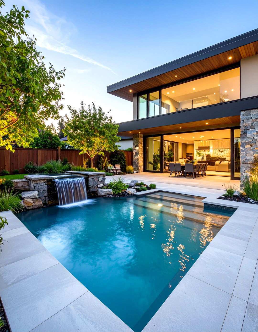 Spillway Waterfall Design - 20 Backyard Waterfall Ideas