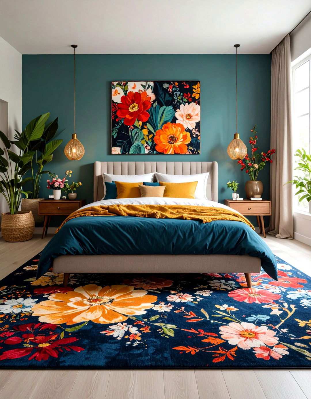Statement Bedroom Rug Drama - 20 bedroom rug ideas