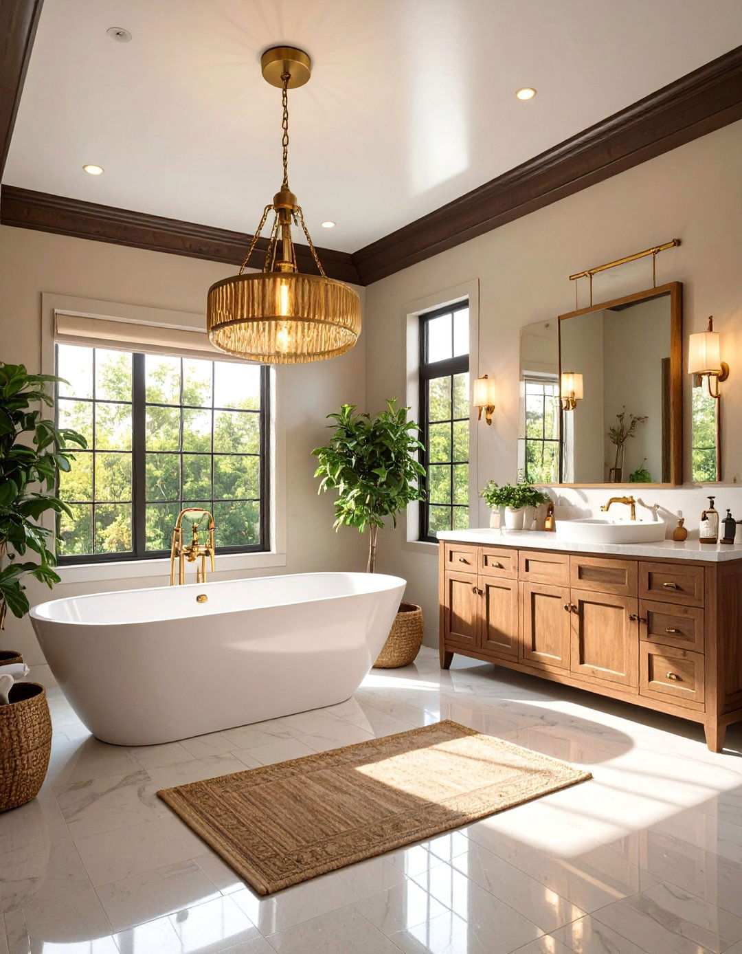 Statement Lighting Fixtures for Basement Bathroom Ambiance - 20 Basement Bathroom Ideas