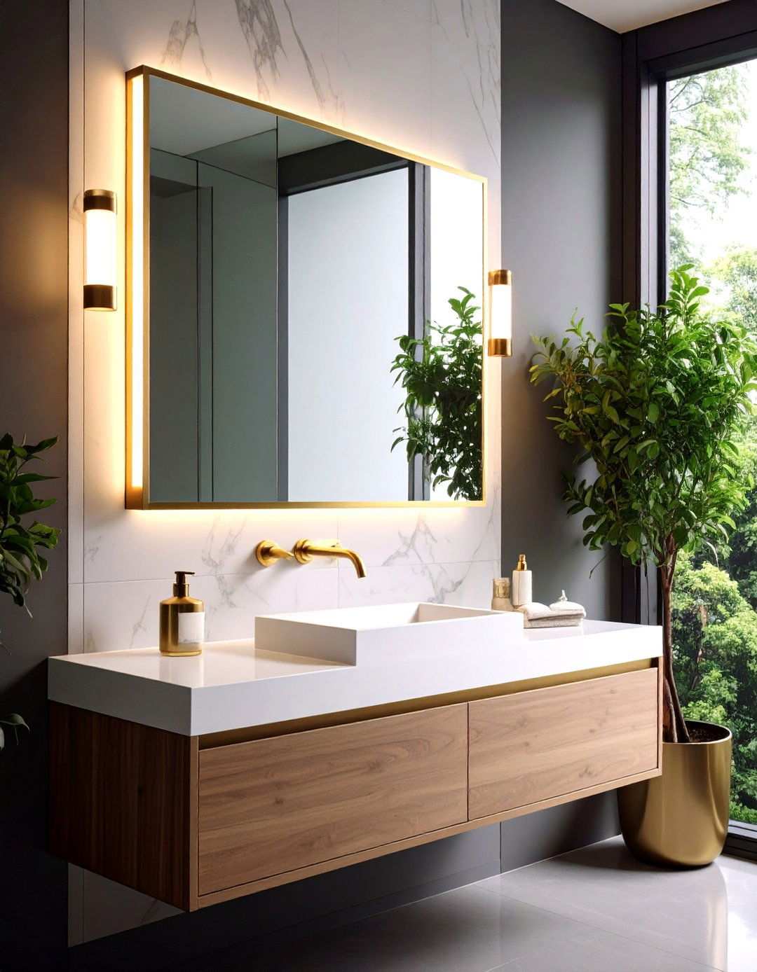 Statement Mirrors Bathroom Decor - 20 Bathroom Decor Ideas