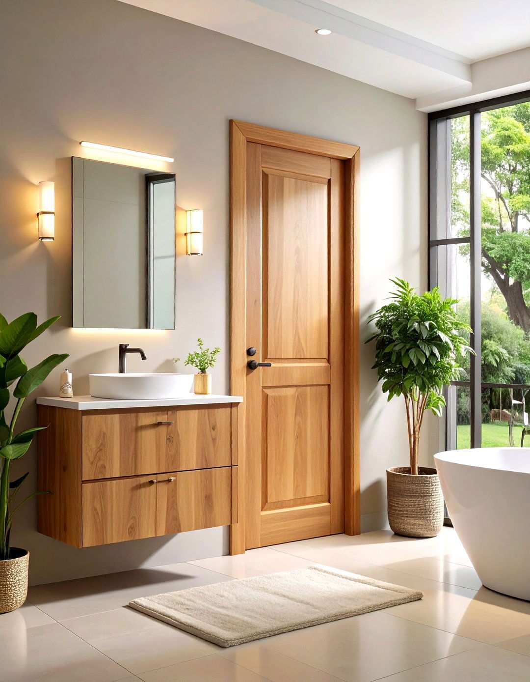 Steel Framed Industrial Glass Bathroom Door - 20 Bathroom Door Ideas