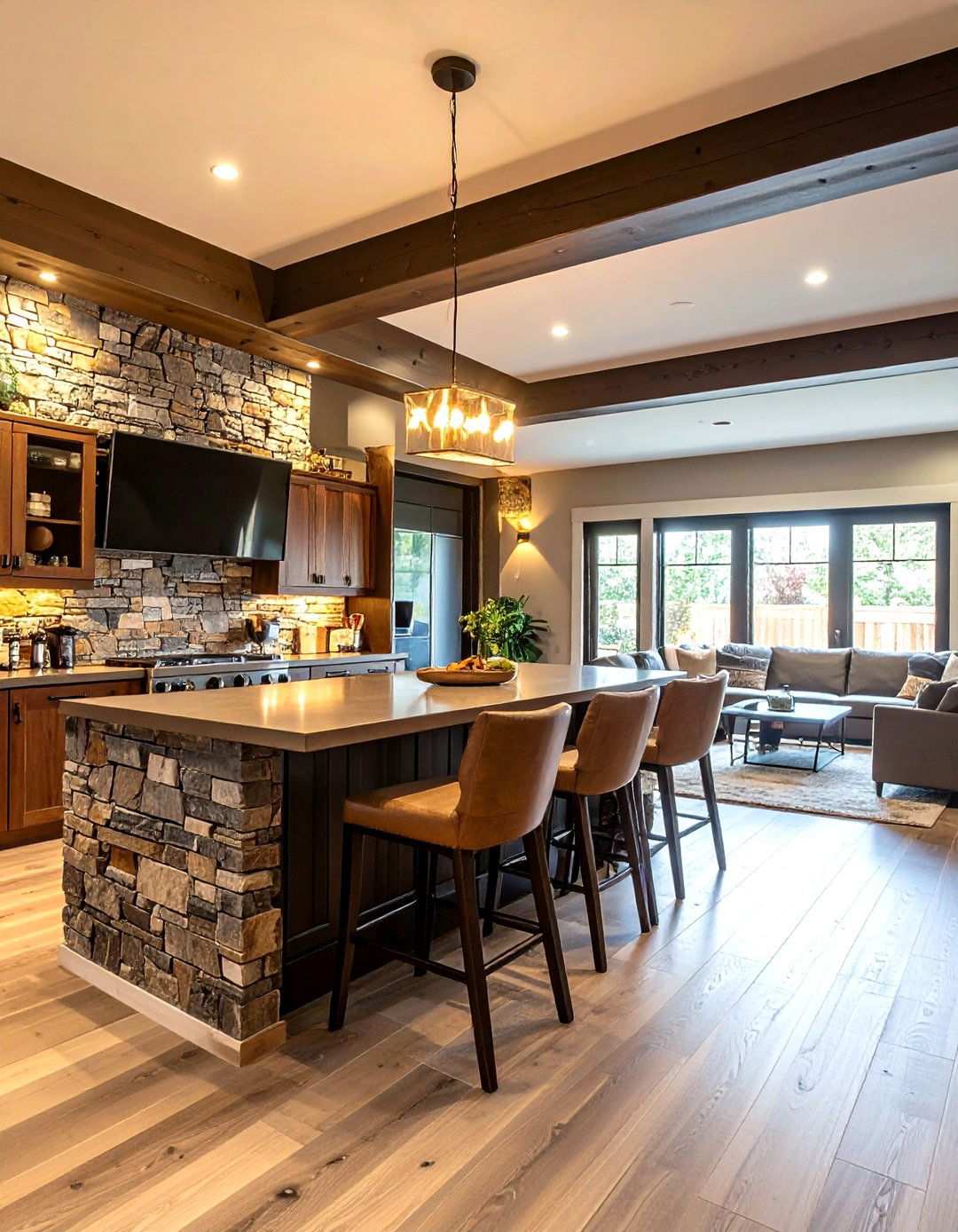 Stone Veneer Basement Wall Accents - 20 Basement Wall Ideas