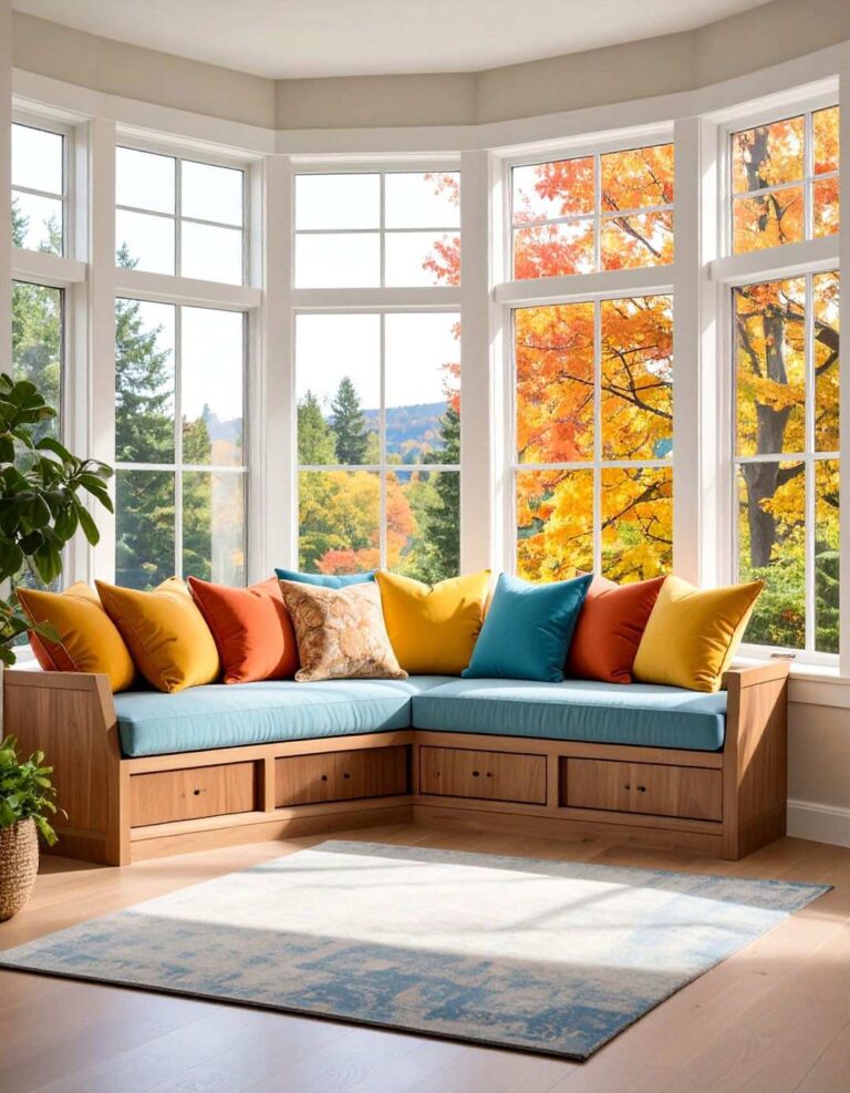 Storage Smart Bay Window Bench - 20 Bay Window Ideas