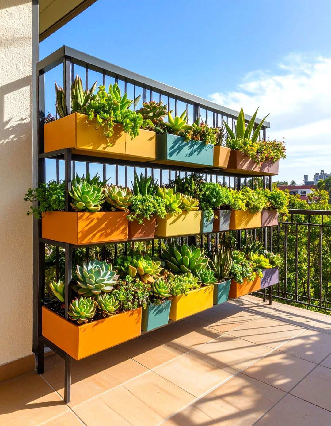 Succulent Balcony Garden for Low Maintenance Beauty - 20 Balcony Garden Ideas