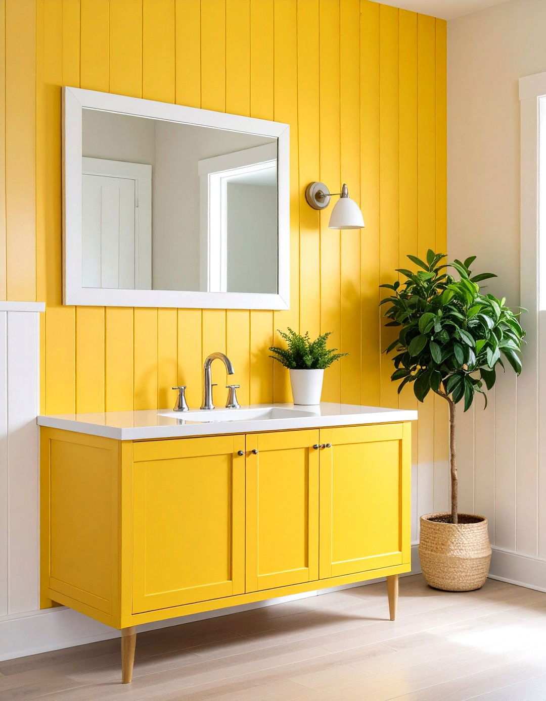 Sunny Yellow Bathroom Uplift - 20 Bathroom Color Ideas