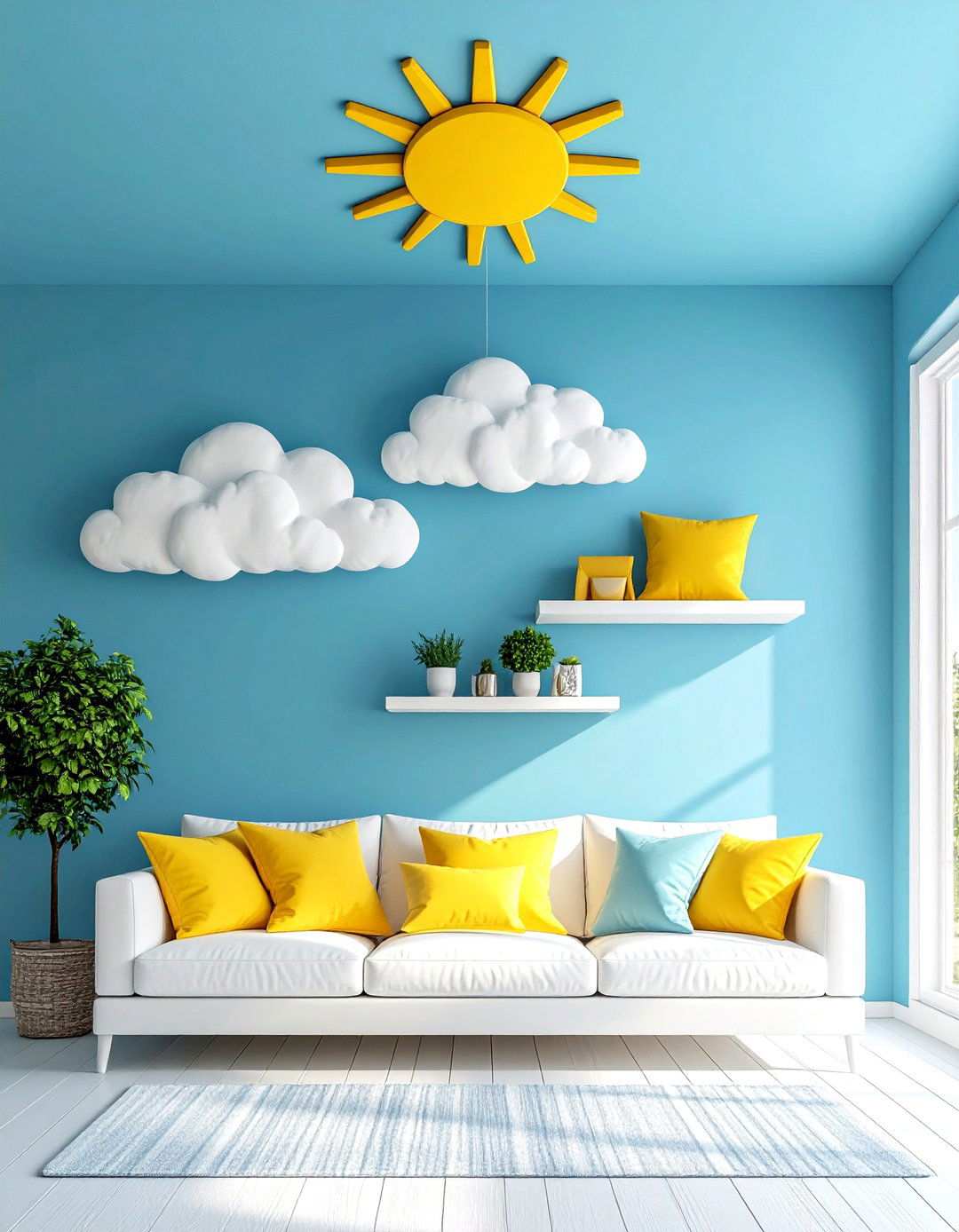 Sunshine and Clouds Baby Girl Nursery Theme - 20 Baby Girl Nursery Ideas