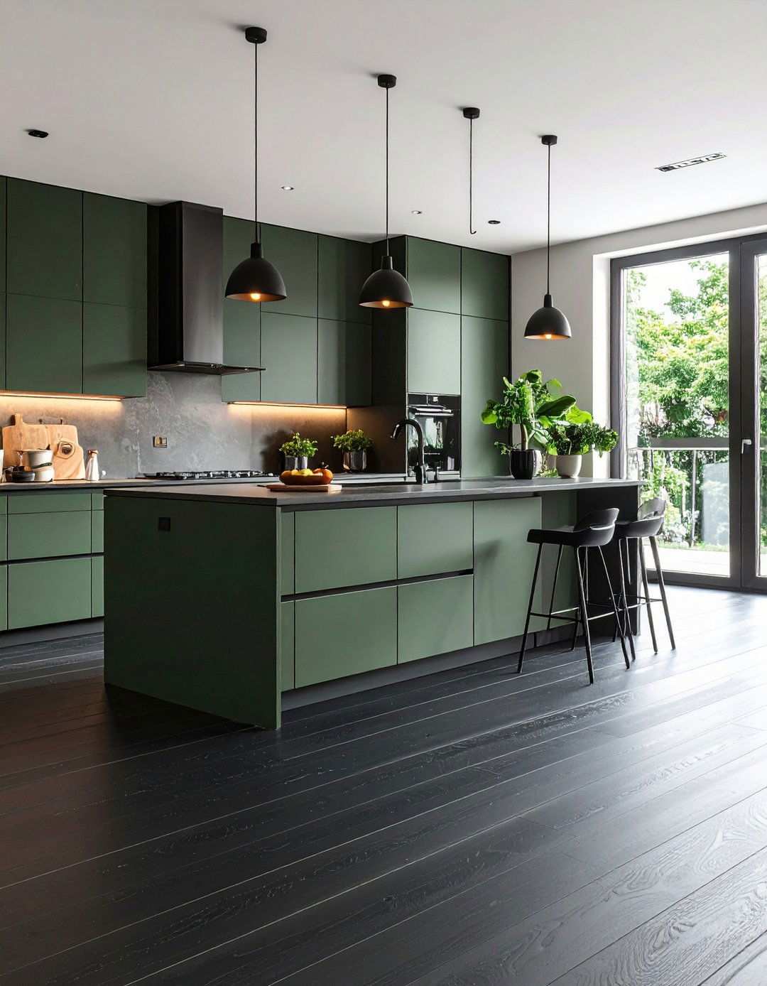 Sustainable Marmoleum Black Kitchen Floor Resilience - 20 Black Kitchen Floor Ideas