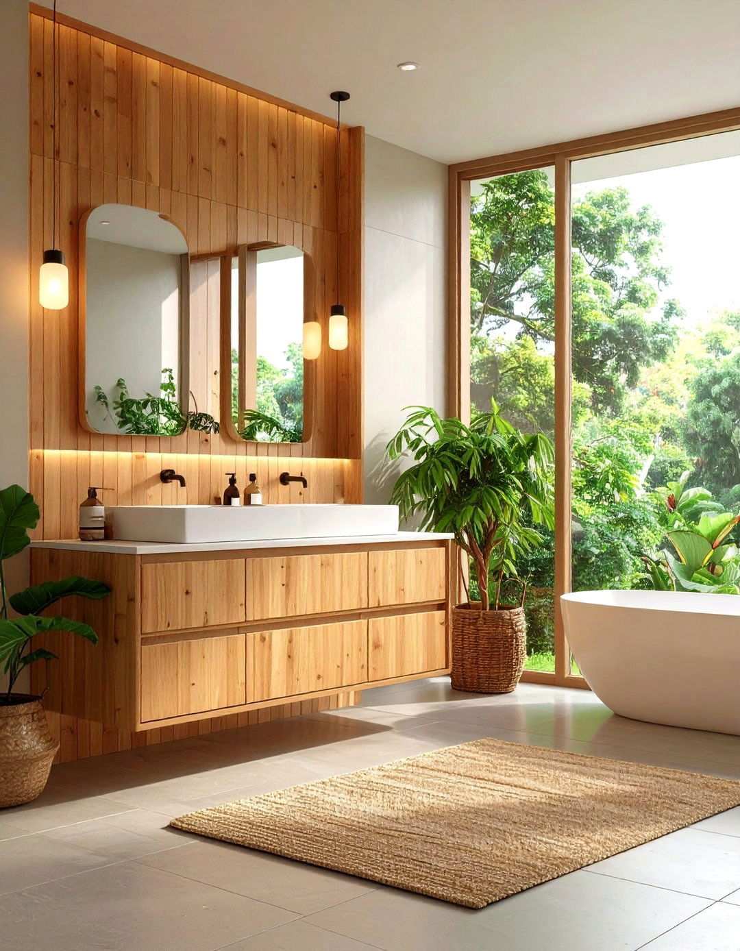 Sustainable Wood Grain Sets a Calmer Tone - 20 Bathroom Furniture Ideas