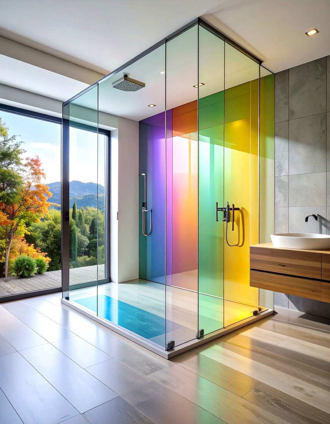 Switchable Smart Glass Bathroom Wall - 20 Bathroom Wall Ideas