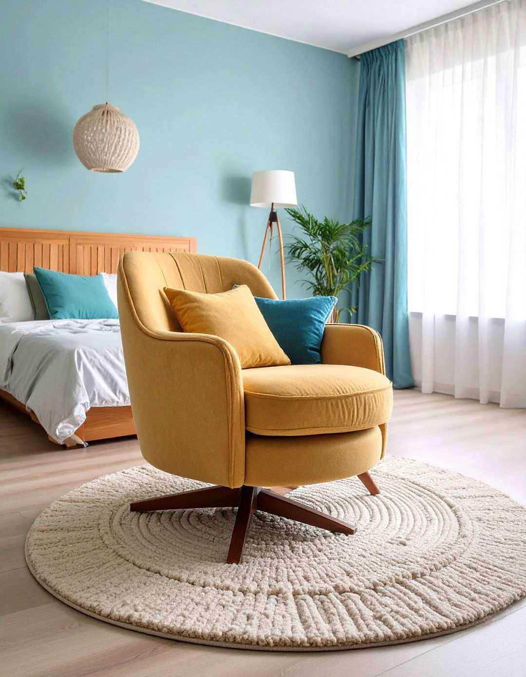 Swivel Barrel Bedroom Chair for Versatility - 20 Bedroom Chair Ideas