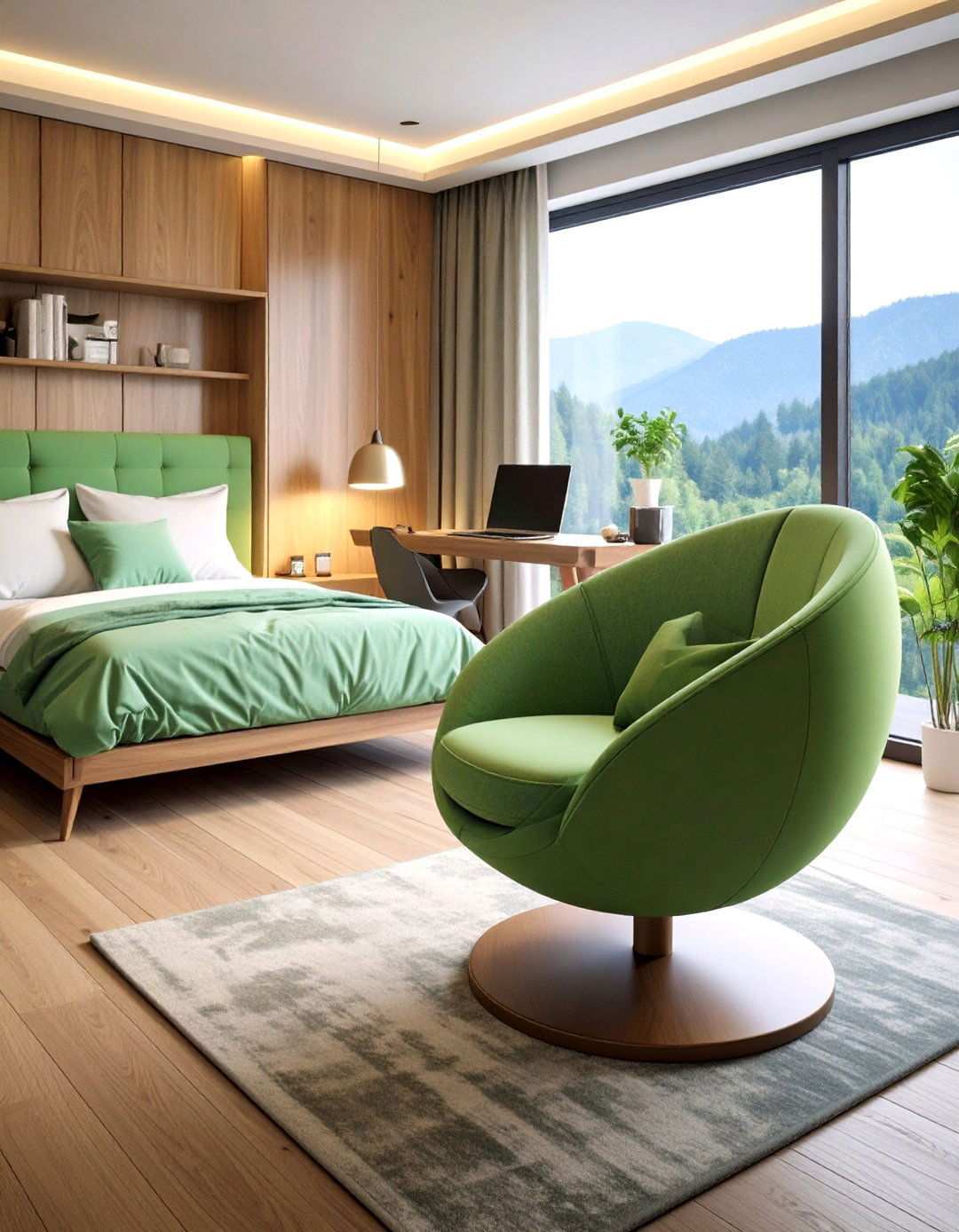 Swivel Chair and C Table Tech Zone Bedroom Sitting Area - 20 Bedroom Sitting Area Ideas