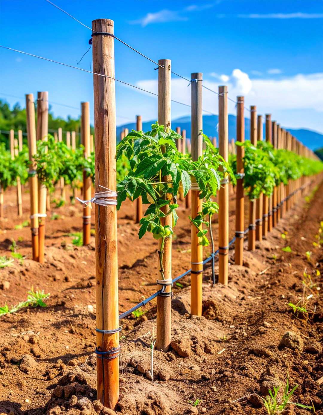 T Post Trellis - 20 Tomato Trellis Ideas