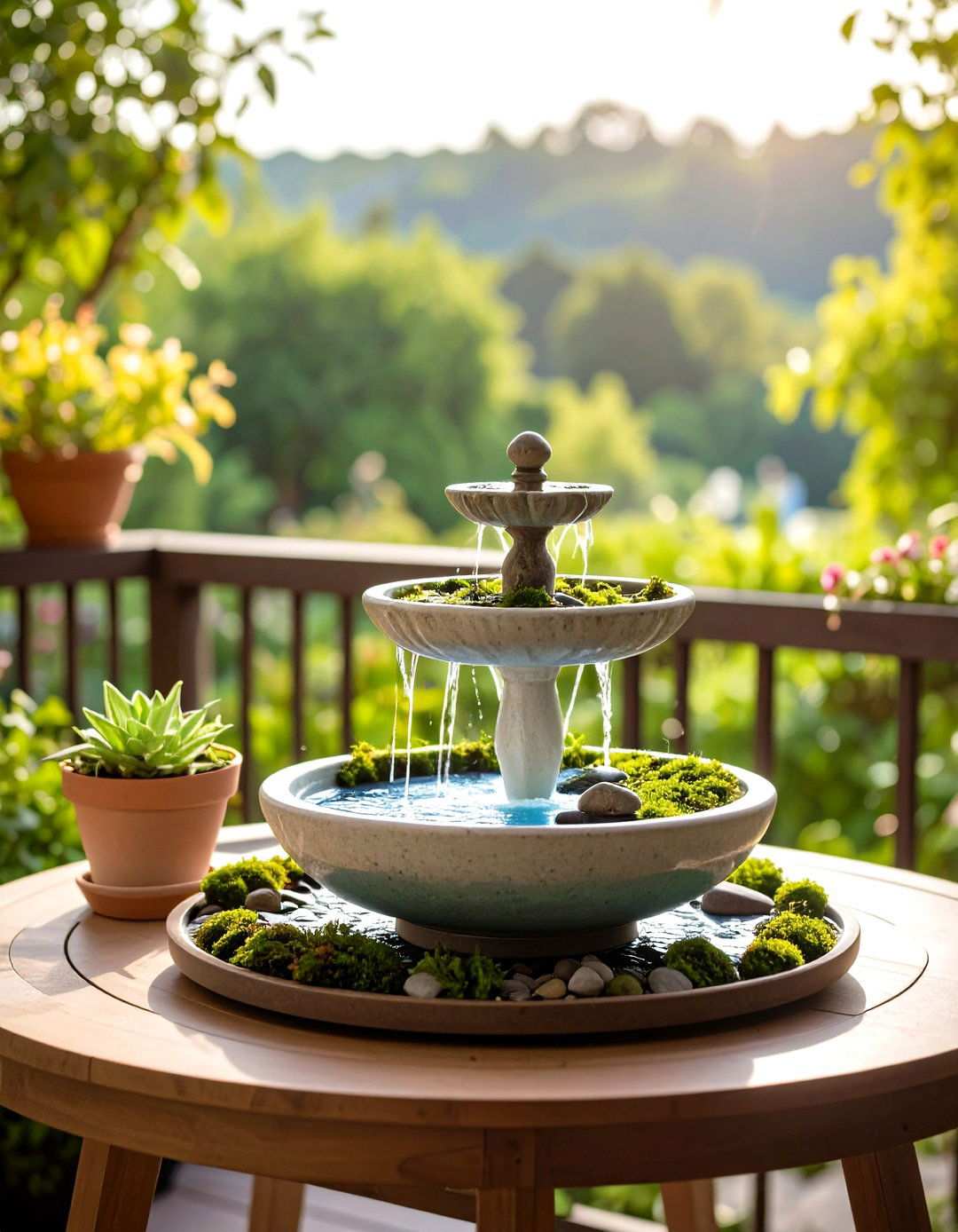 Tabletop Backyard Fountains for Intimate Spaces - 20 Backyard Fountain Ideas