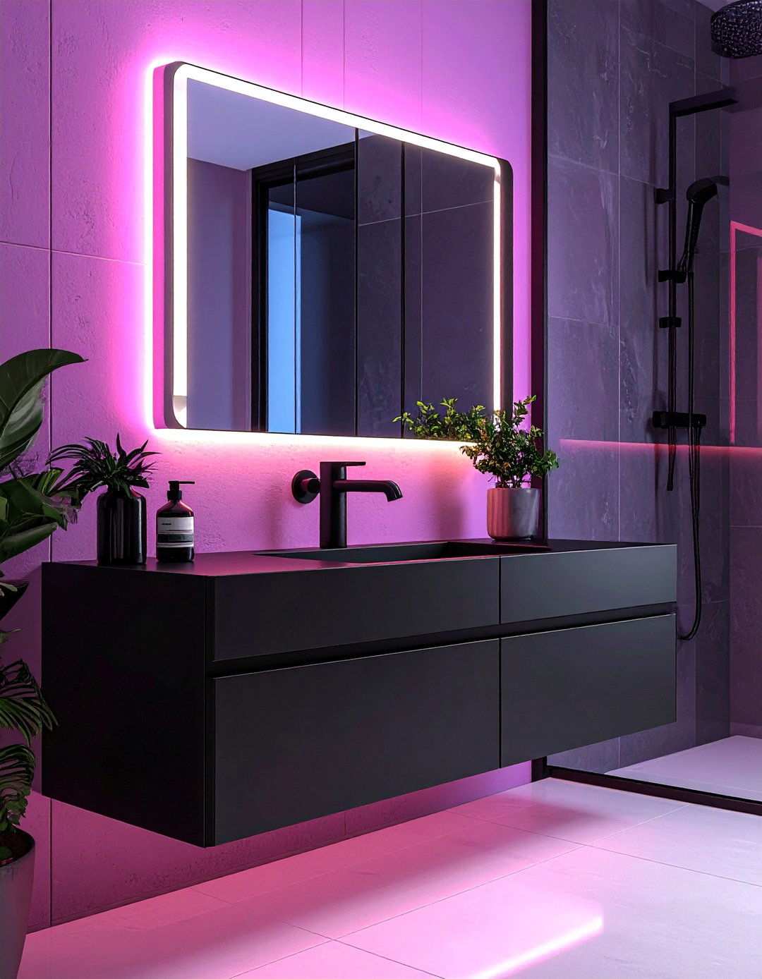 Tech Smart Shine Black Fixtures and LED Mirrors - 20 Bathroom With Black Fixtures
