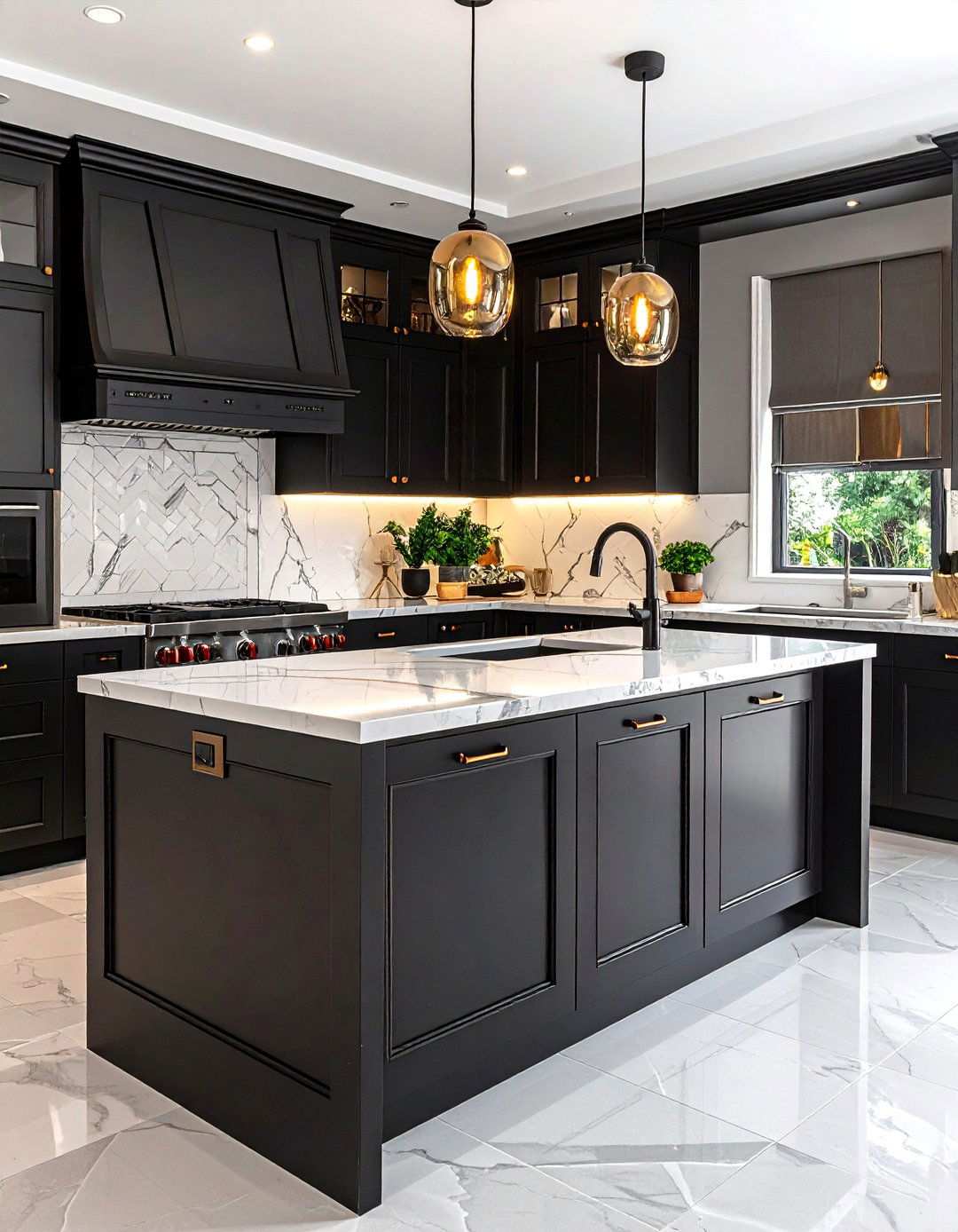 Textured Black and White Kitchen Backsplash - 20 Black and White Kitchen Backsplash Ideas