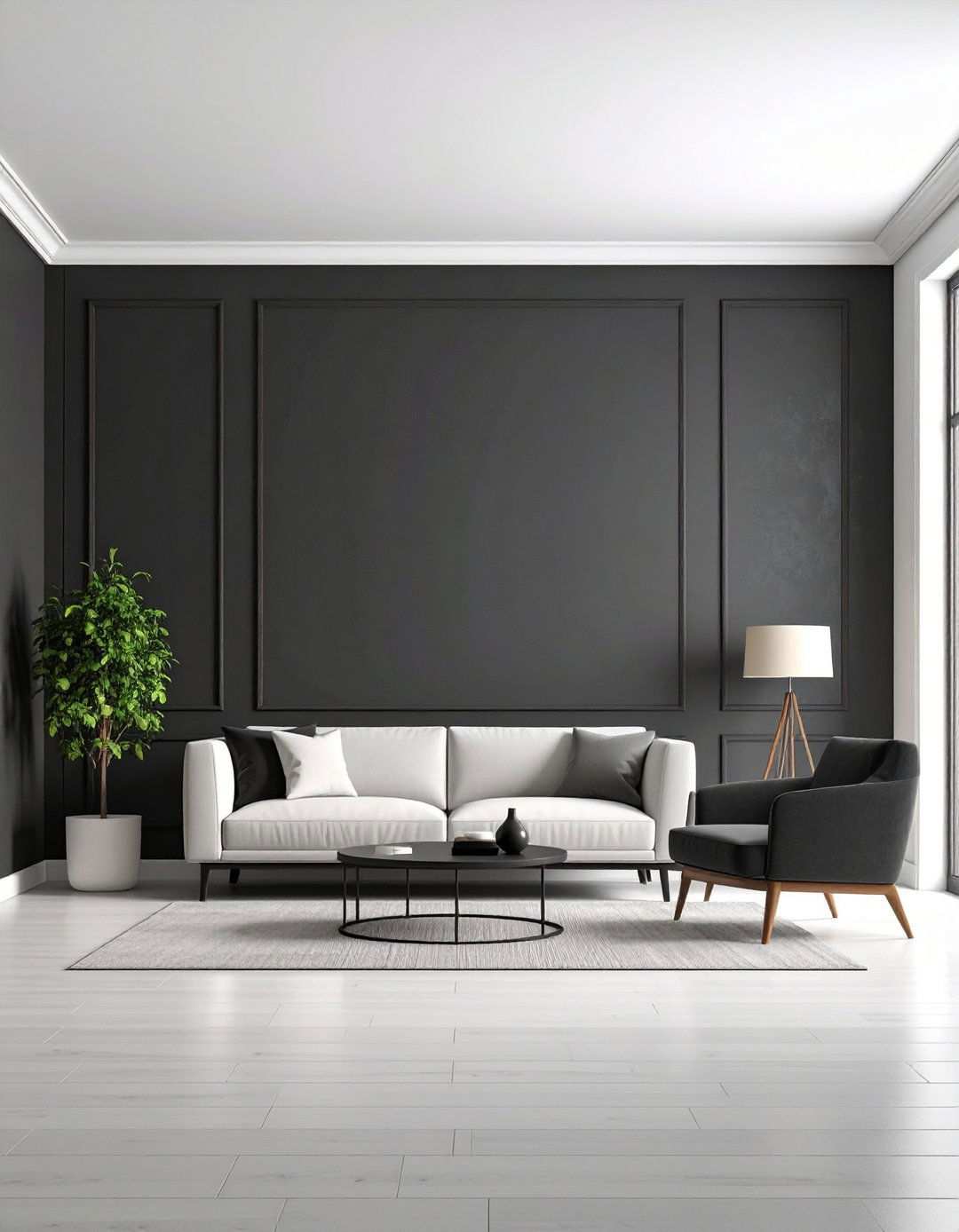 Textured Paint TechniquesLimewash or Roman Clay - 20 Black Boho Living Room Ideas