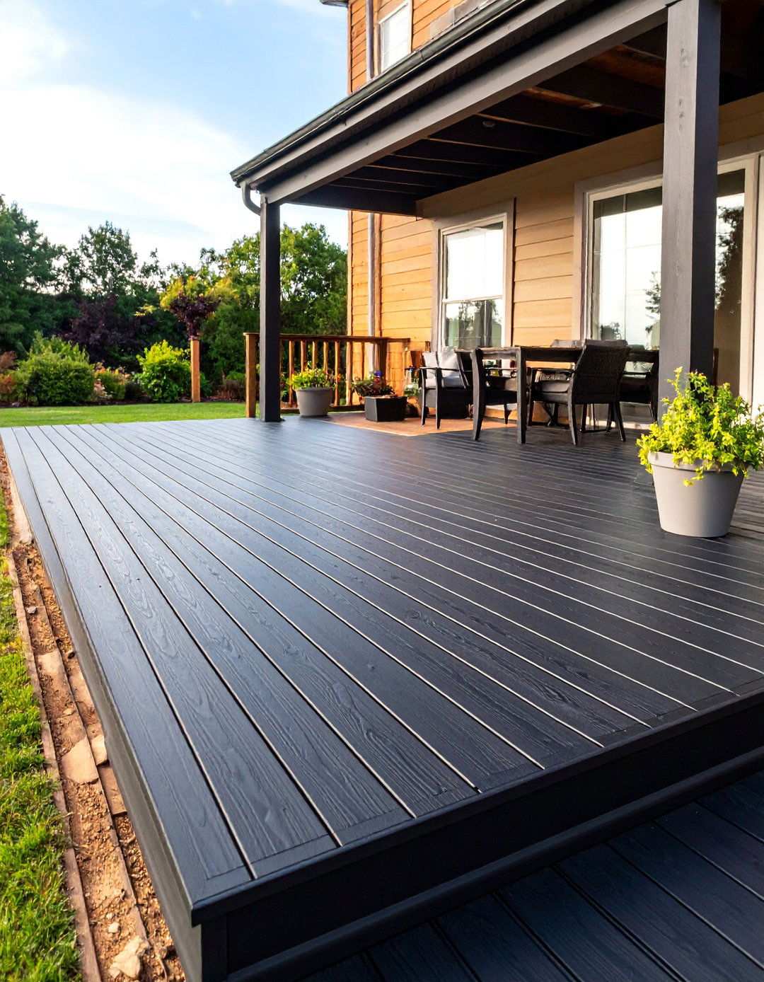 Touch Up Friendly Black Deck Paint - 20 Black Deck Ideas