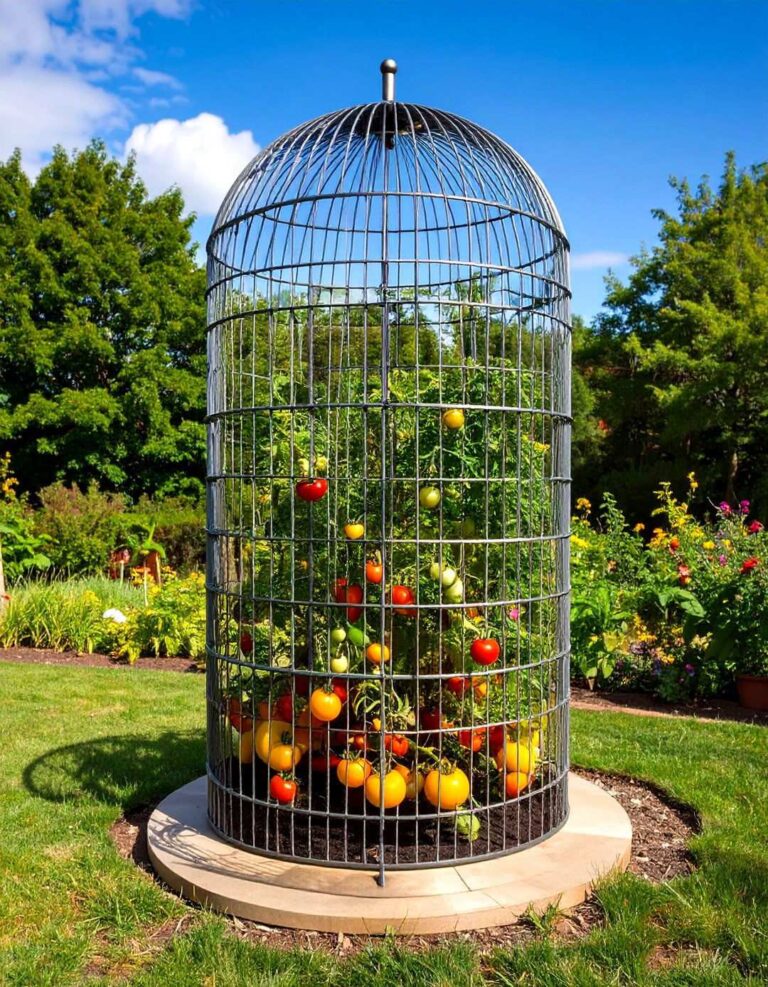 Traditional Tomato Cages - 20 Tomato Trellis Ideas