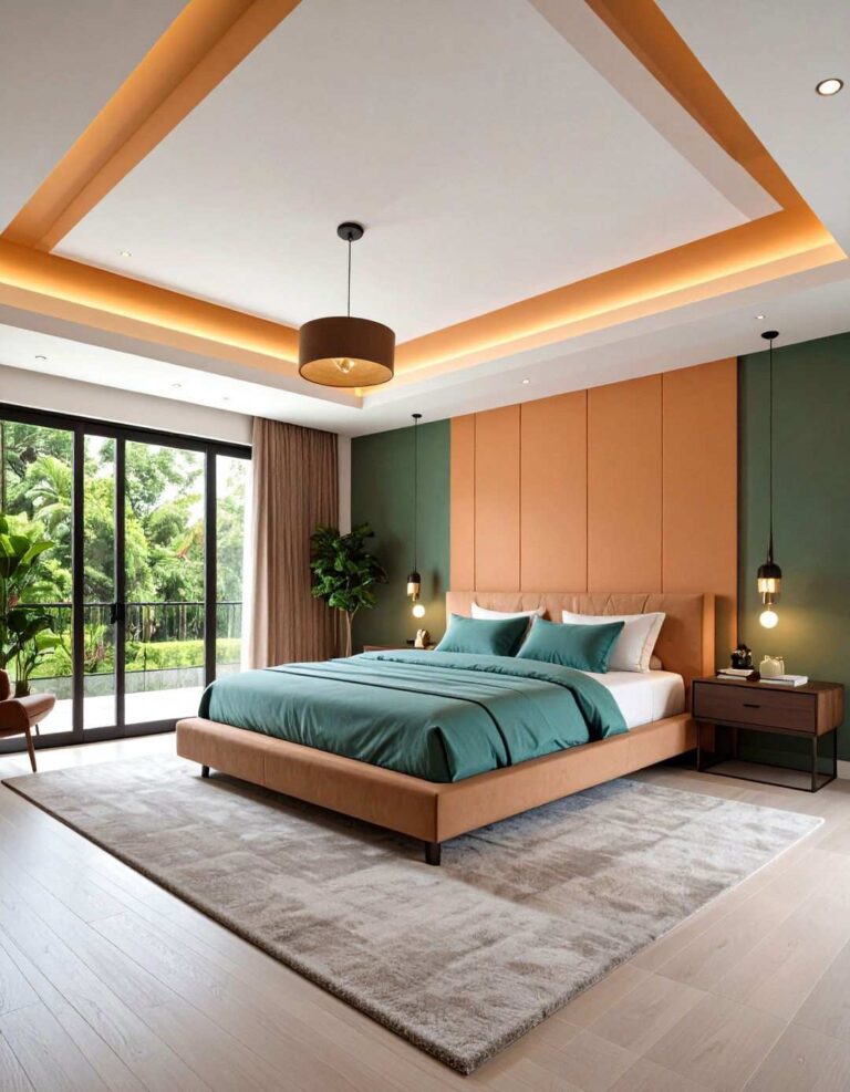 Tray Ceiling with Subtle Contrast Paint - 20 Bedroom Ceiling Ideas