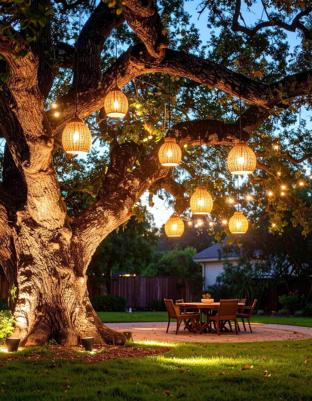 Tree Uplighting for Dramatic Backyard Effects - 20 Backyard Lighting Ideas