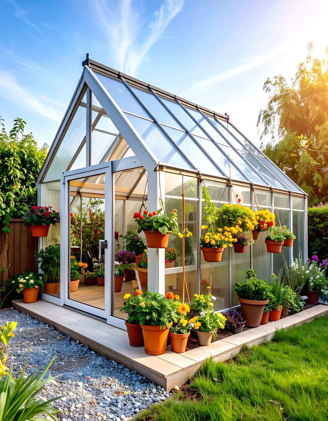 Triangular Corner Greenhouse Structure - 20 Corner Greenhouse Ideas