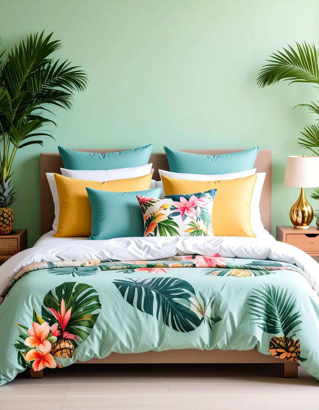 Tropical Print Bedroom Textiles - 20 80s Bedroom Ideas