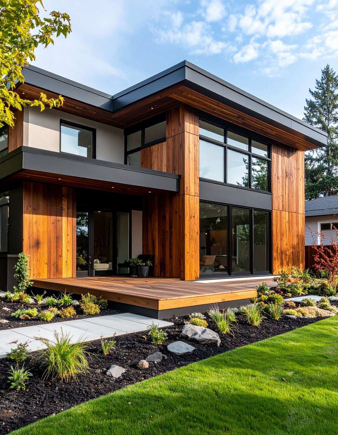 Try Shou Sugi Ban Charred Wood Siding - 20 Aesthetic House Exterior Ideas