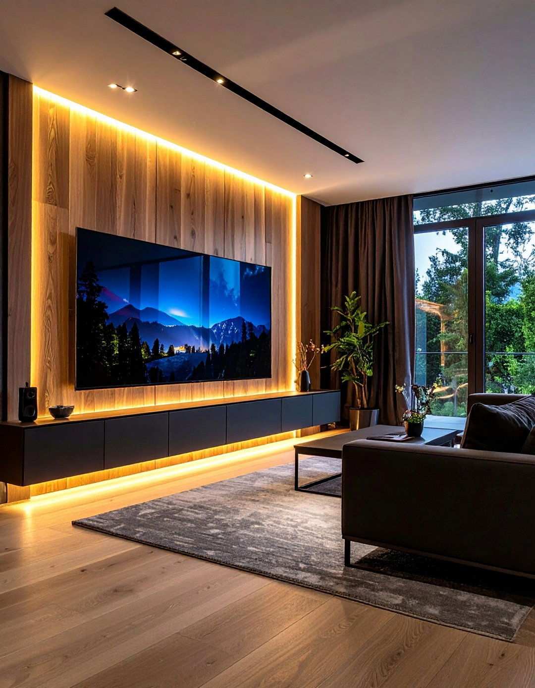 TV Entertainment Backlighting - 20 Aesthetic Room Ideas With Led Lights