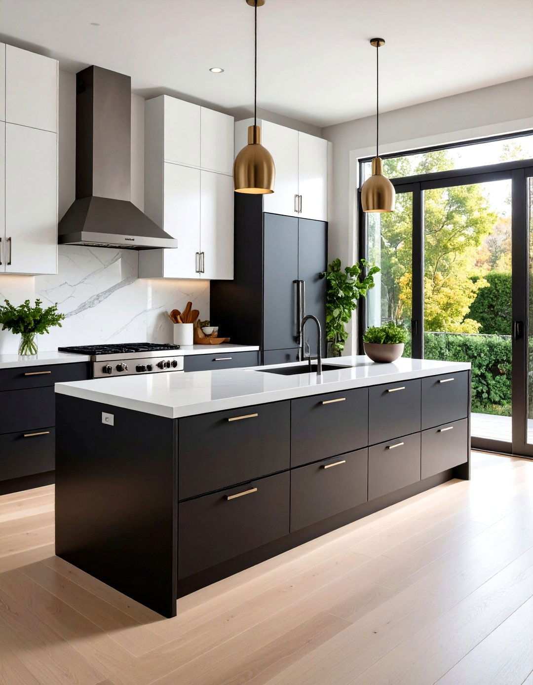 Two Tone Black and White Kitchen Cabinets - 20 Black and White Kitchen Ideas