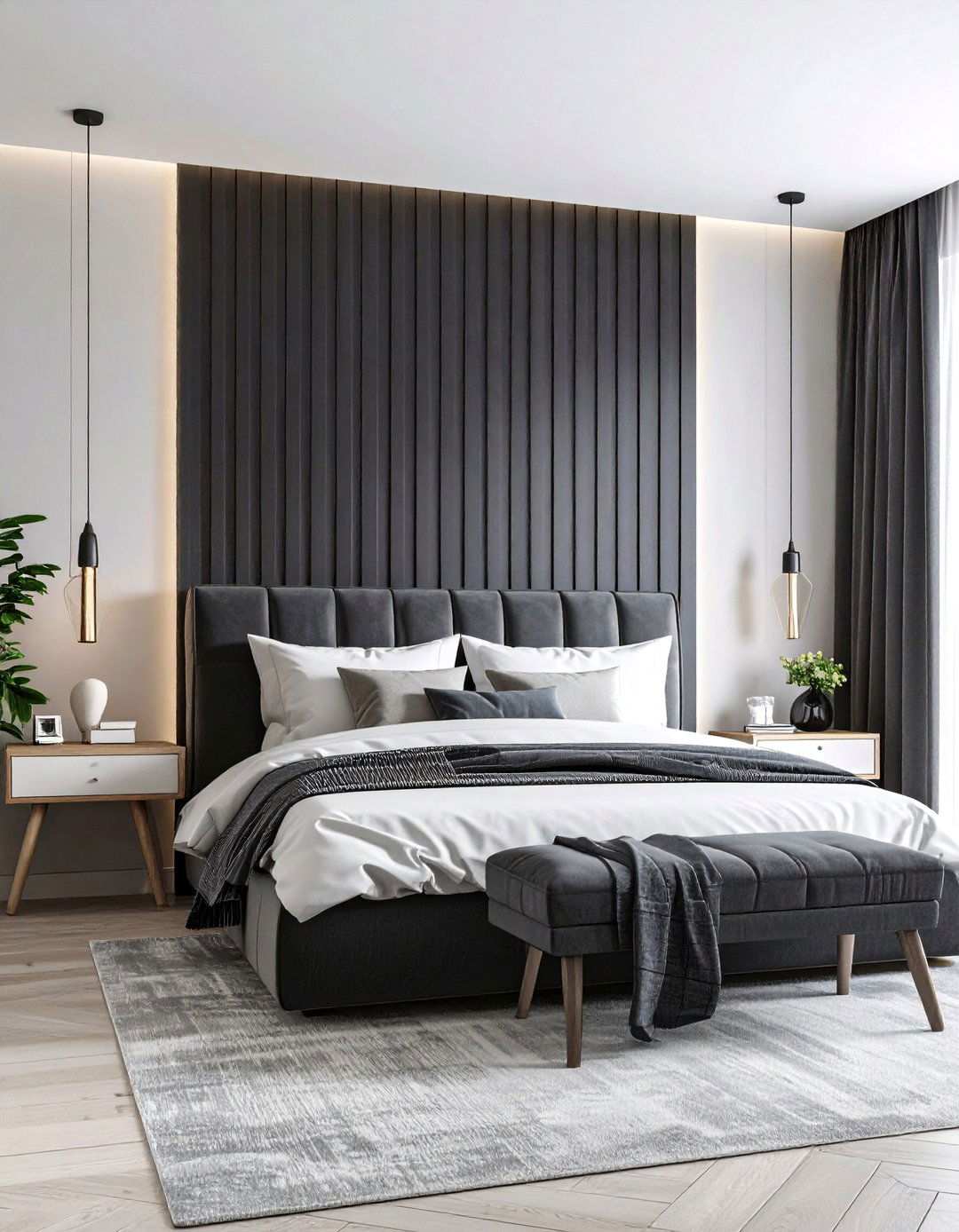 Two Tone Horizon Line Bedroom Wall Painting - 20 Bedroom Wall Painting Ideas