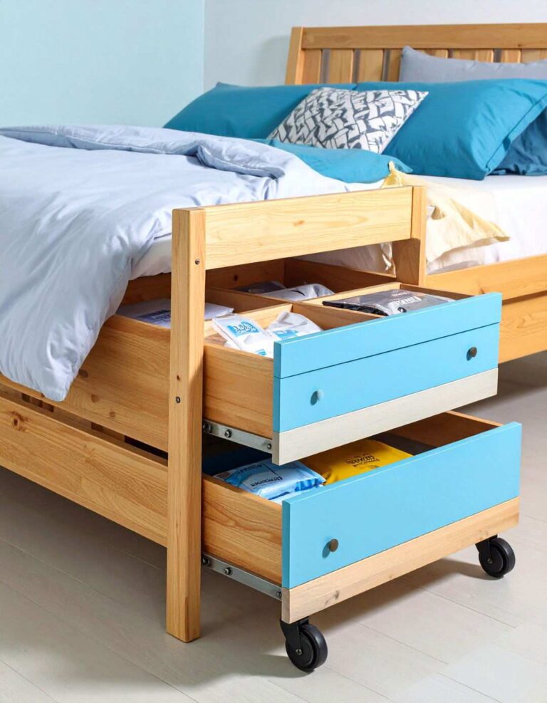 Under Bed Drawers Keep Bedding Dust Free - 20 Bedding Storage Ideas