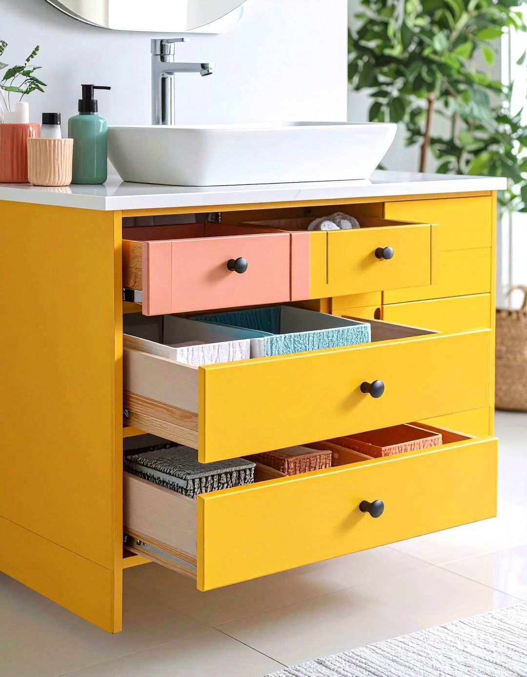 Under Sink Pull Outs Tame Chaos - 20 Bathroom Furniture Ideas