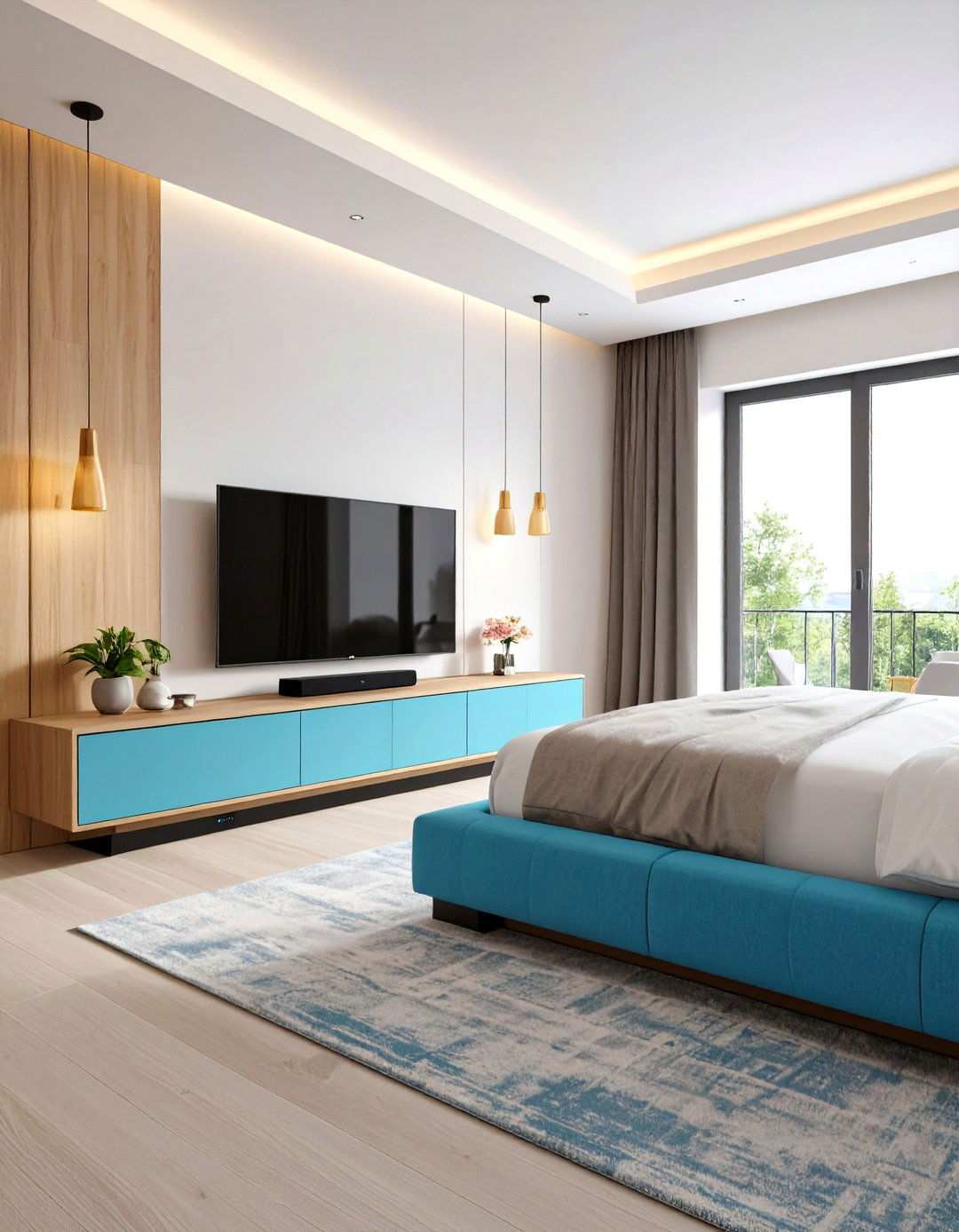 Under TV Soundbar Mounting for a Bedroom TV - 20 Bedroom Tv Ideas