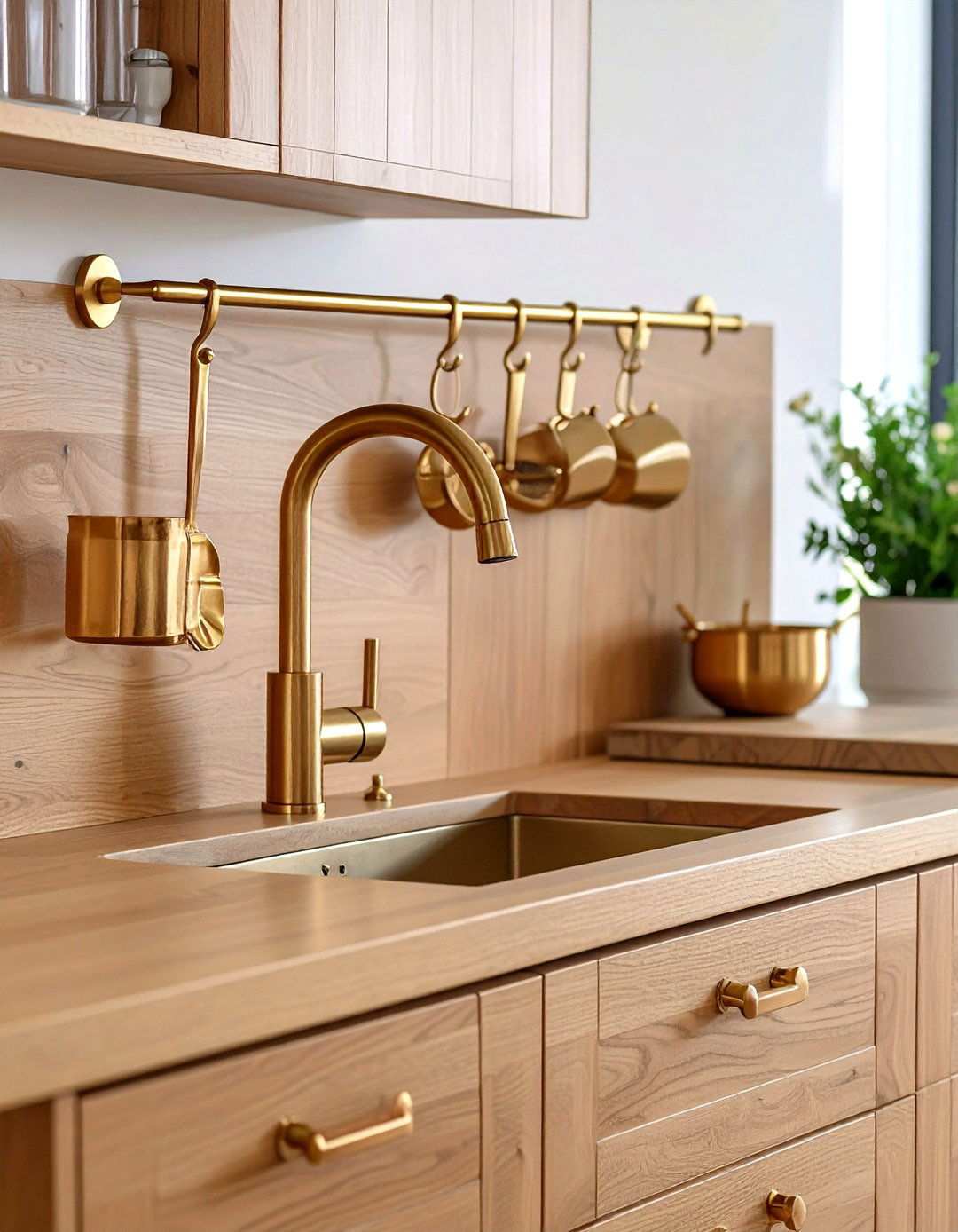 Unlacquered Brass Accent Kitchen - 20 70s Kitchen Ideas