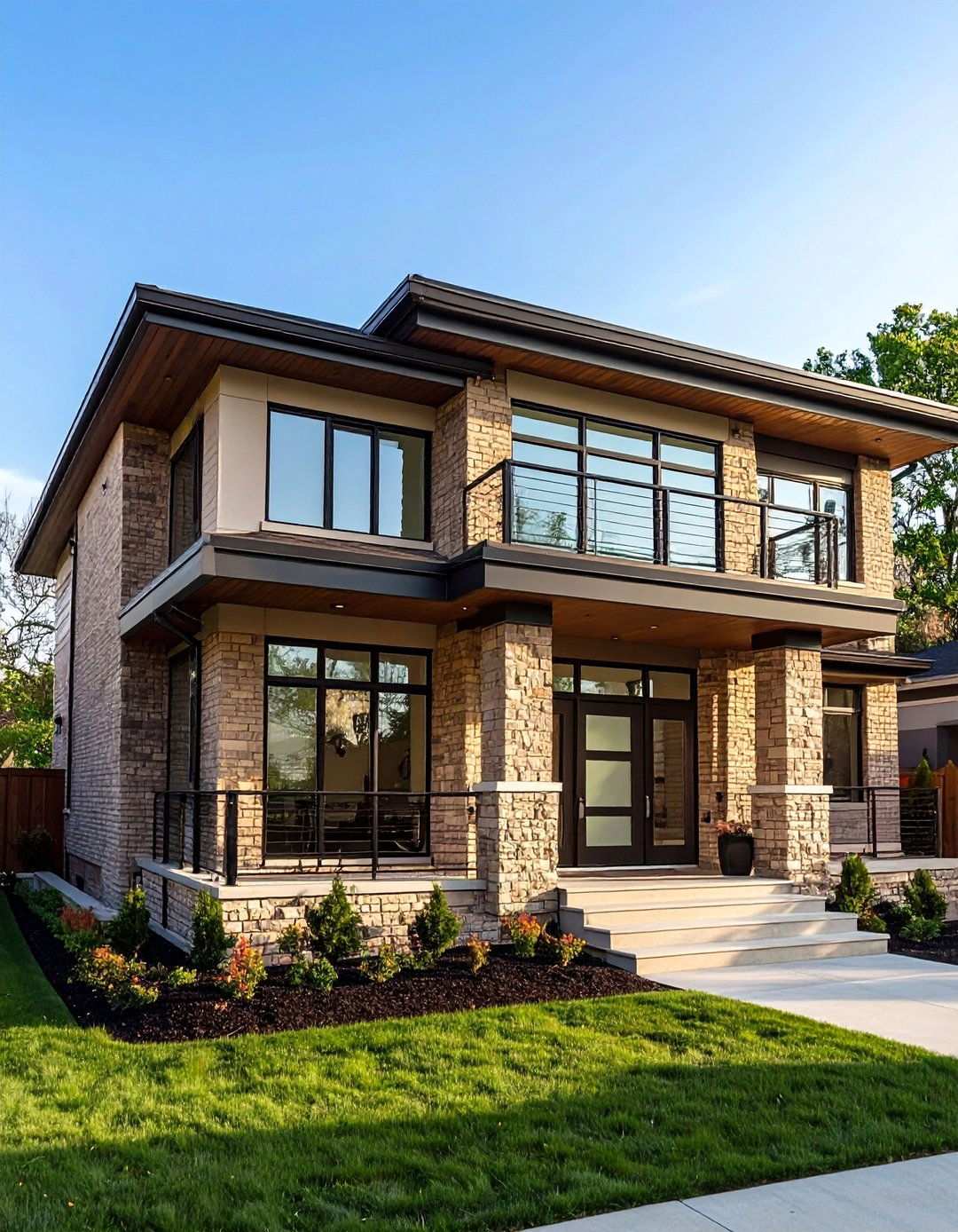 Updating Split Levels with Beige Brick Highlights - 20 Beige Brick Exterior Home Ideas